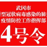 武冈市新型冠状病毒感染的肺炎疫情防控工作指挥部第4号令