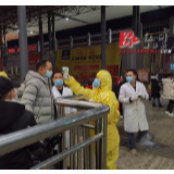 永州战“疫”｜道州火车站：测体温、消毒防控疫情