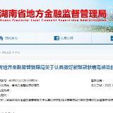 湖南省地方金融监管局：强化金融保障 全力做好疫情防控工作
