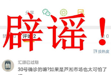 辟谣侠盟丨网传“去芦淞大市场采购年货被传染新型肺炎 ” 此消息不属实！