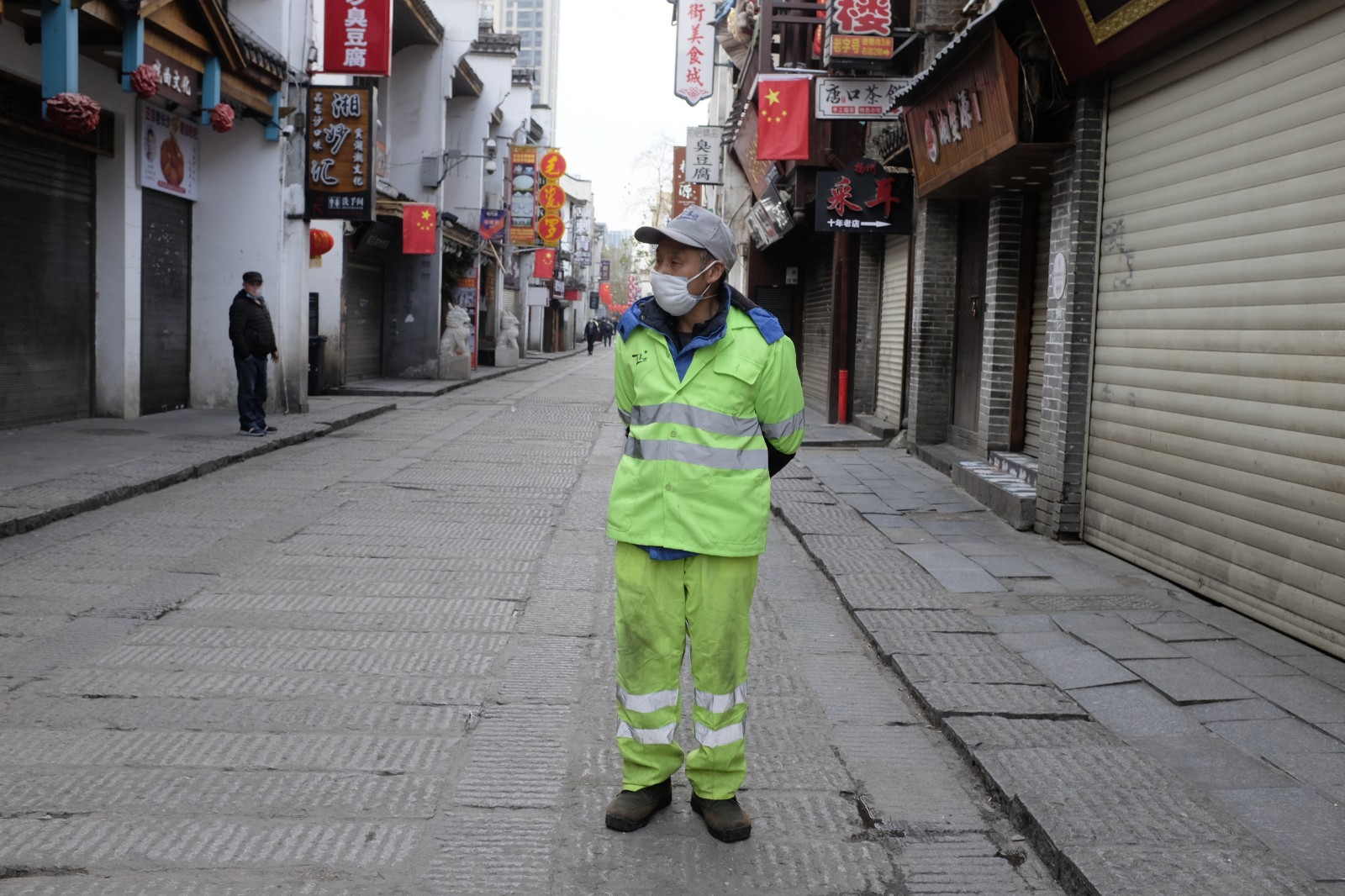 1月31日16时38分太平街上异常安静。长沙晚报全媒体记者 邹麟 摄