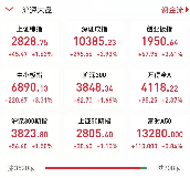 午评:创指涨逾3%沪指涨1.63% 板块全线飘红