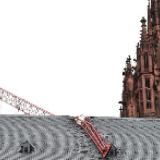 法兰克福大教堂顶部受损