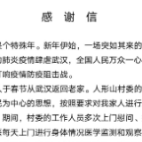 从武汉“飞”来桃江的感谢信