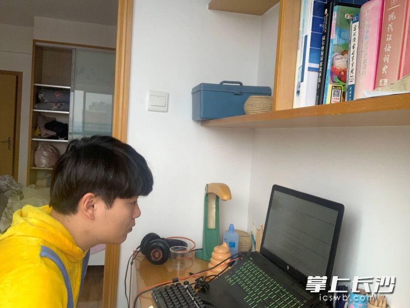 湖南工业职院学生在云就业平台查看招聘信息。通讯员供图