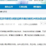 北京新增新冠肺炎确诊病例1例 新增治愈出院16例