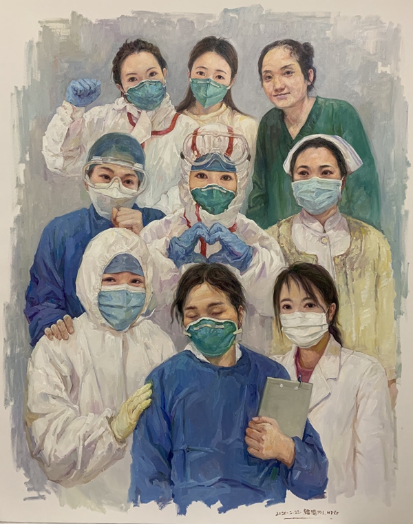 油画丨韩德刚:《天使的翅膀》《我是一个兵》《最美中国天使》