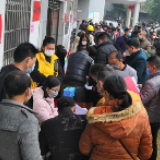 冷水滩区人社局组织企业下乡招工