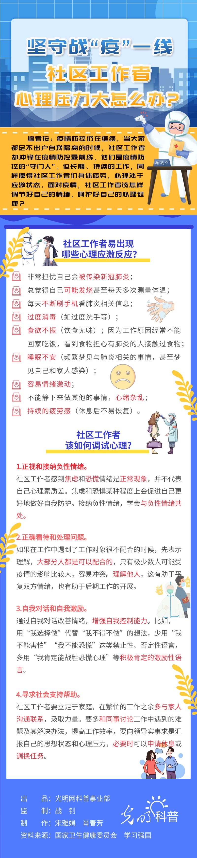 【防疫科普|心理篇】坚守战“疫”一线，社区工作者心理压力大怎么办？