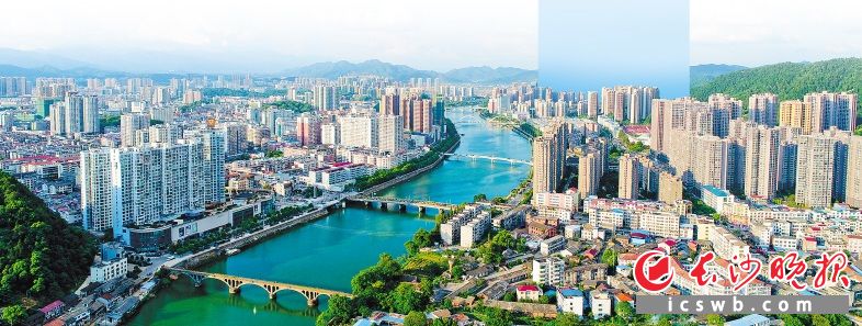 　　浏阳将围绕“一河两岸”和“三山一湖”打造水陆风情游精品路线，启动游船项目。图为浏阳河主城区段。