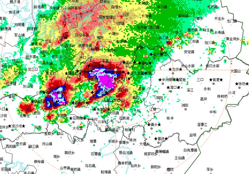 长沙强对流天气实况