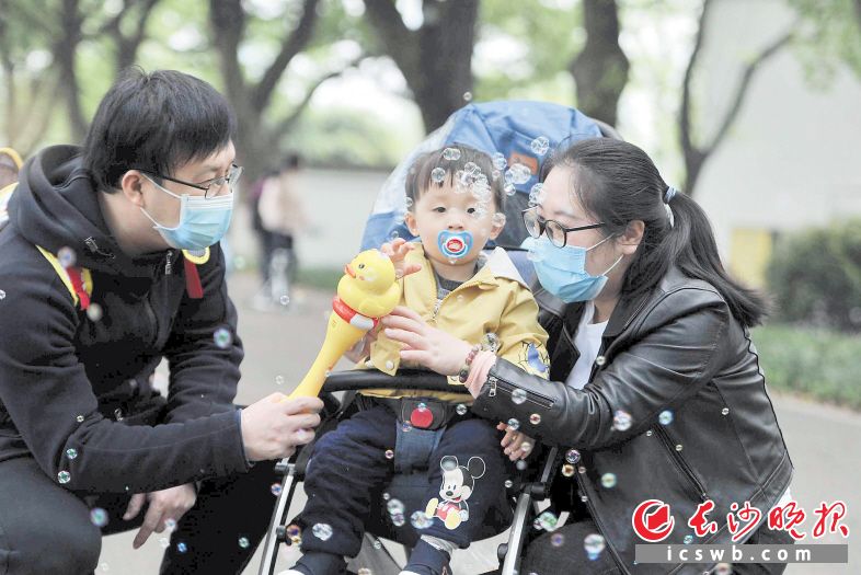 　　市民游客举家出游，呼吸着清新的空气，一扫疫情带来的阴霾。　　长沙晚报全媒体记者 贺文兵 摄