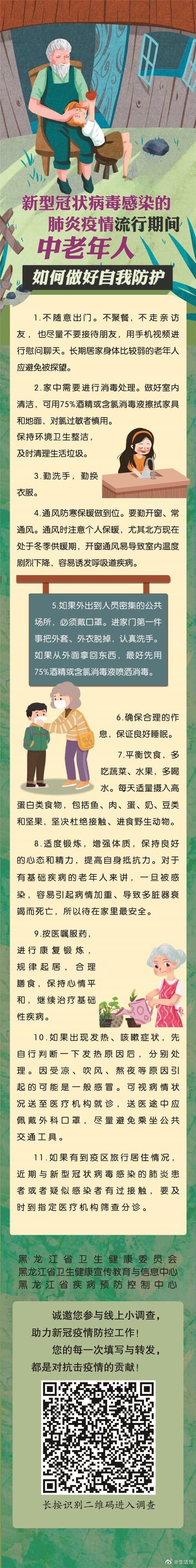 新型冠状病毒肺炎疫情流行期间中老年人如何做好自我防护