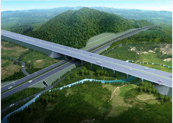 下穿岳临高速效果图目前,项目已完成下穿蒙华铁路段路面,梁场