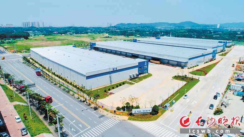 城北现代物流枢纽之一的深国际现代综合物流港，是开福区“433”重点产业项目。 金霞经开区 供图