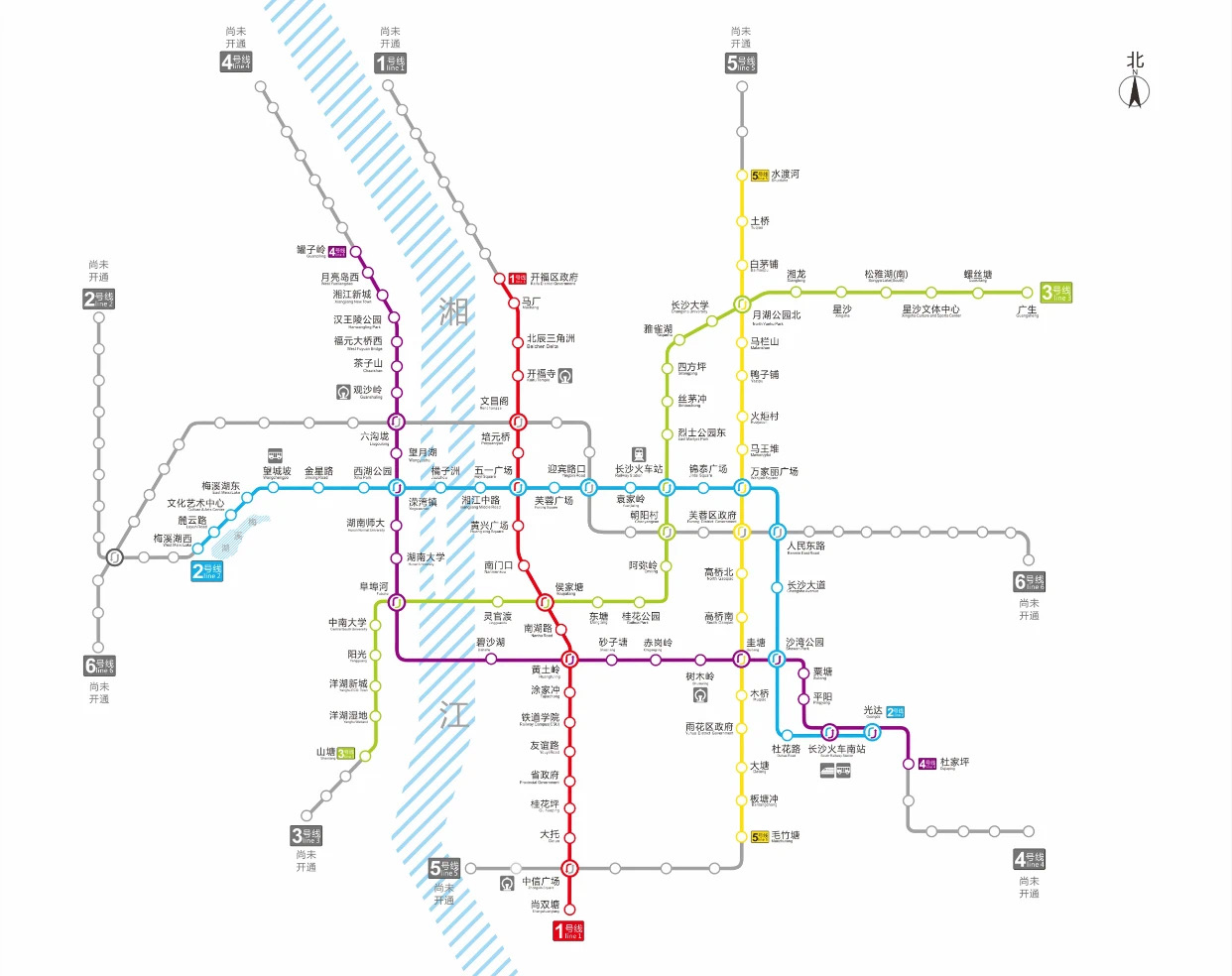 长沙城铁站线路图图片
