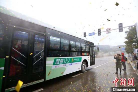 长沙智慧公交引发关注(资料图)。　杨华峰 摄