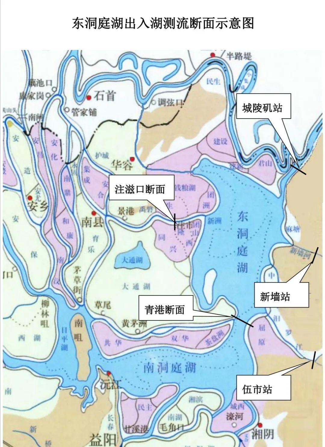 洞庭湖环湖公路经过图图片