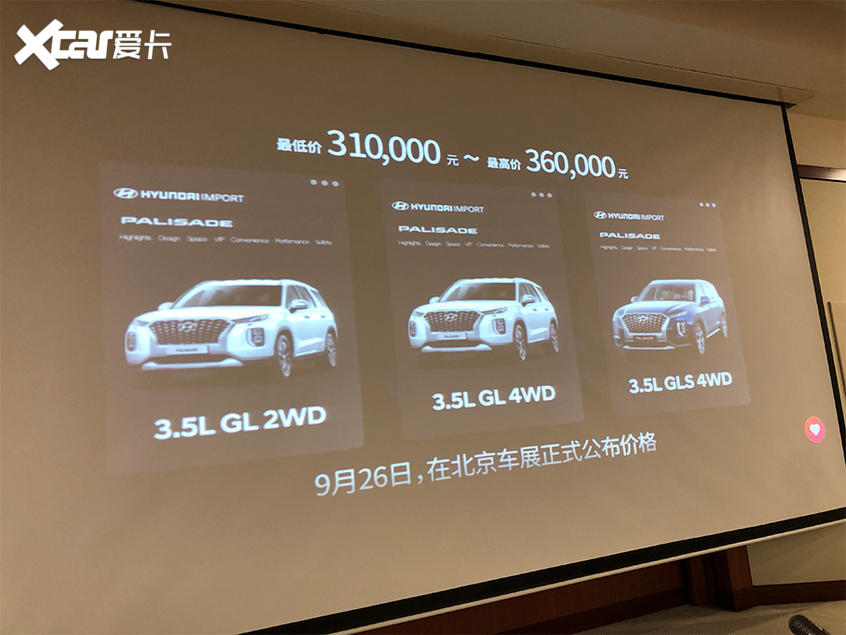 现代帕里斯帝预售31-36万元 将年内上市