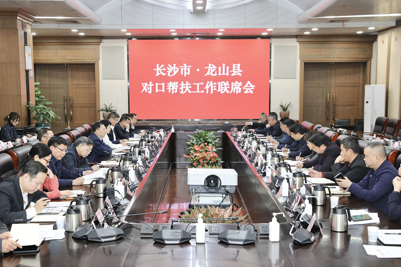 长沙市·龙山县对口帮扶工作联席会议召开。 刘书勤 摄