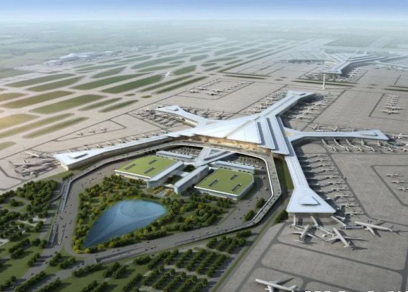 长沙机场改扩建工程设计效果图。资料图片。