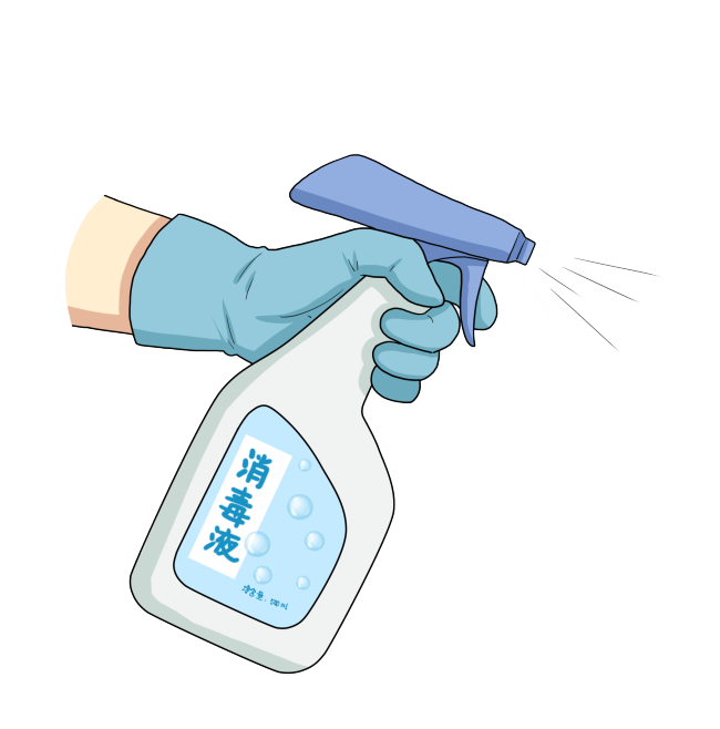 门把手,水龙头,玩具等经常接触的物品,应定期使用含氯消毒剂或其他