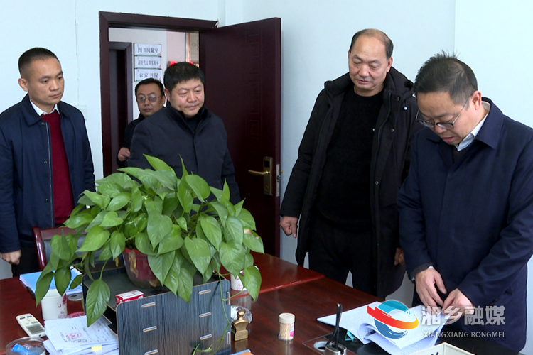 彭瑞林在新湘路街道城西村查阅村（社区）“两委”换届选举相关资料。.png