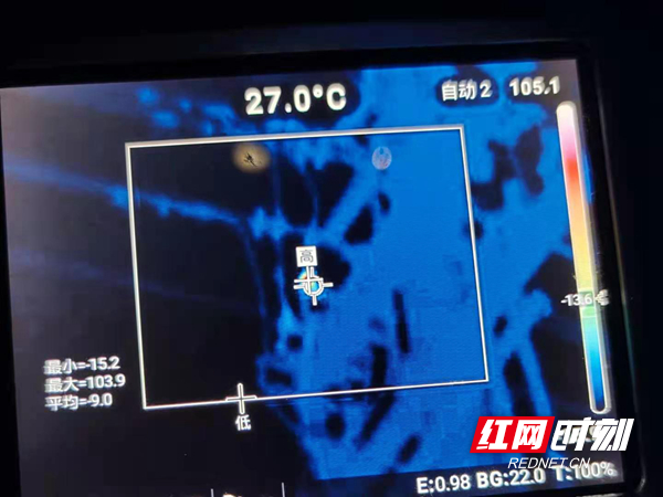 供电员工用红外测温仪测量设备运行状况。.jpg