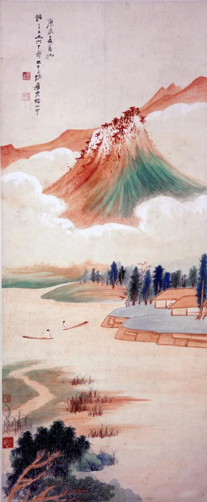 张大千 《白云绕山图》 1940年