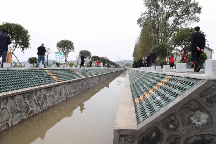 高标准农田建设项目区排水渠改造后面貌.