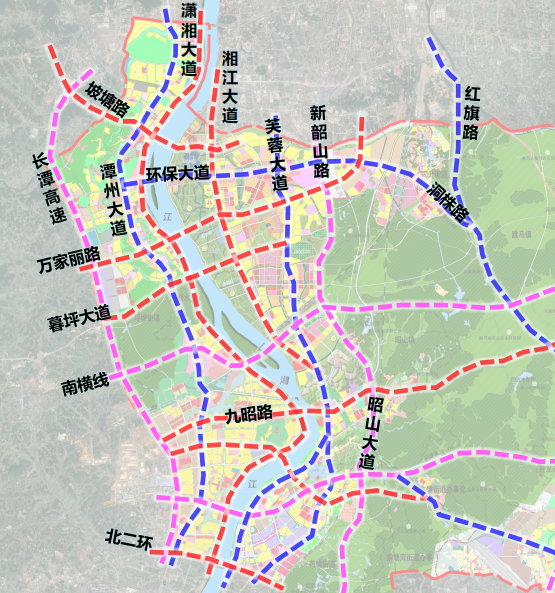 长株潭一体化主干交通路网图。均为资料图片