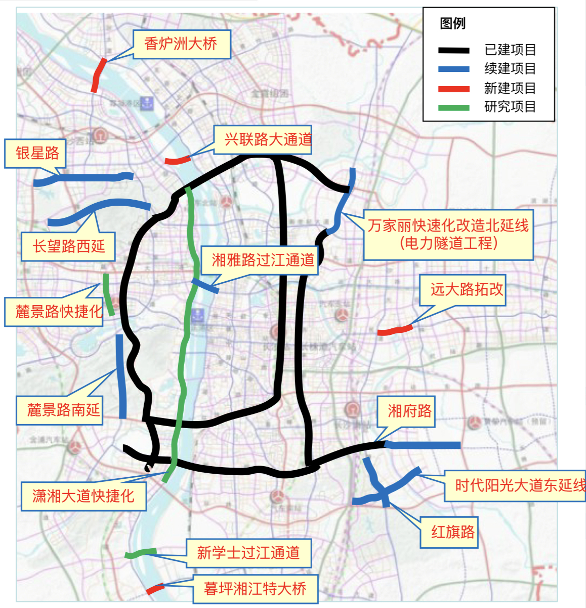 部分重点项目示意图