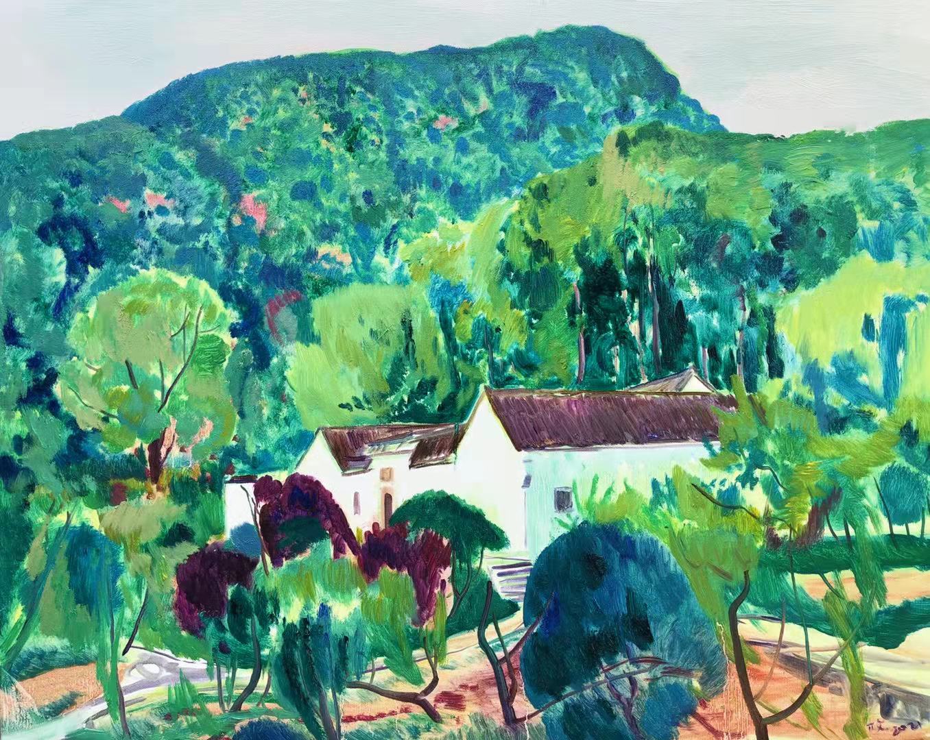 绿掩白云庵(王冕故居)80X100cm.jpg