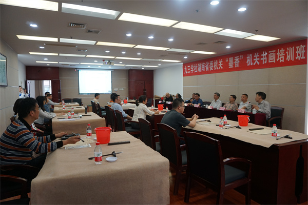 翰墨飘香 丹青溢彩——九三学社湖南省委员会机关书画培训开班1.jpg