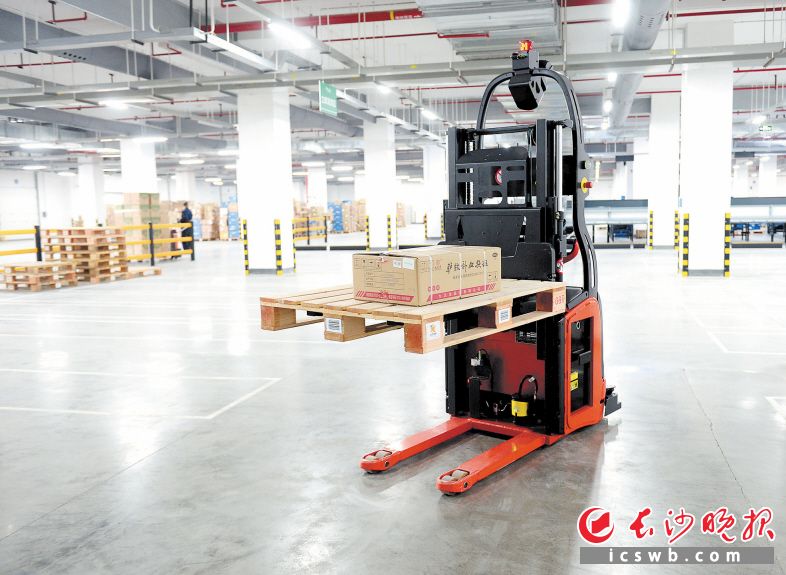 　　金霞打造湖南现代物流承载区，园区内医药物流企业创新运用装载机器人，实现AI智能作业，“现代感”十足。　　石祯专 邹麟 摄