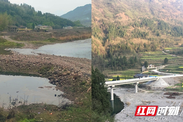 扶贫前村民出行只能淌溪涉水，鹭鸶渡大桥建成后极大地方便了村民的出行_副本.jpg