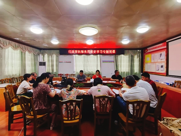 绥宁县行政审批服务局开展党史学习教育专题党课_邵阳头条网