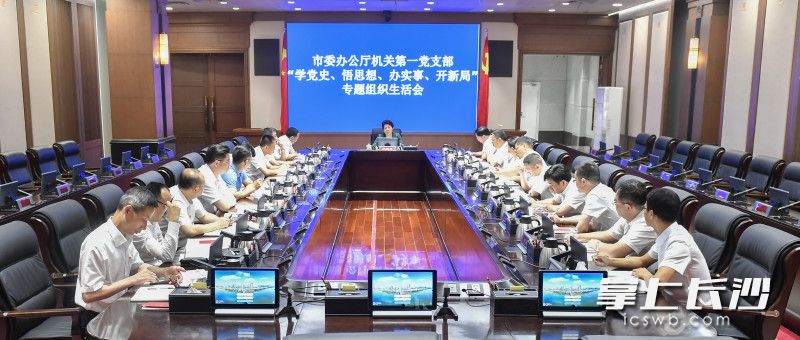 今天下午，省委常委、市委书记吴桂英以普通党员身份，参加所在市委办公厅机关第一党支部专题组织生活会。长沙晚报全媒体记者 余劭劼 摄