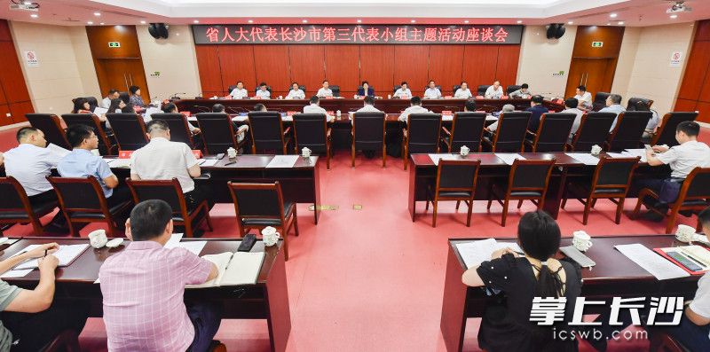 7月7日下午，省委常委、市委书记吴桂英以省人大代表身份，参加所在的省人大代表长沙市第三代表小组主题活动。长沙晚报全媒体记者 余劭劼 摄