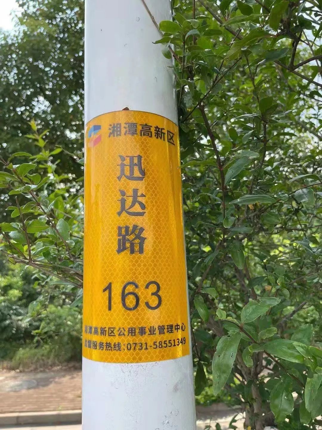 湘潭高新区3000余根路灯灯杆有了新"身份证"