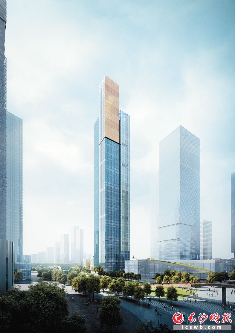 　　金茂梅溪大厦设计效果图。