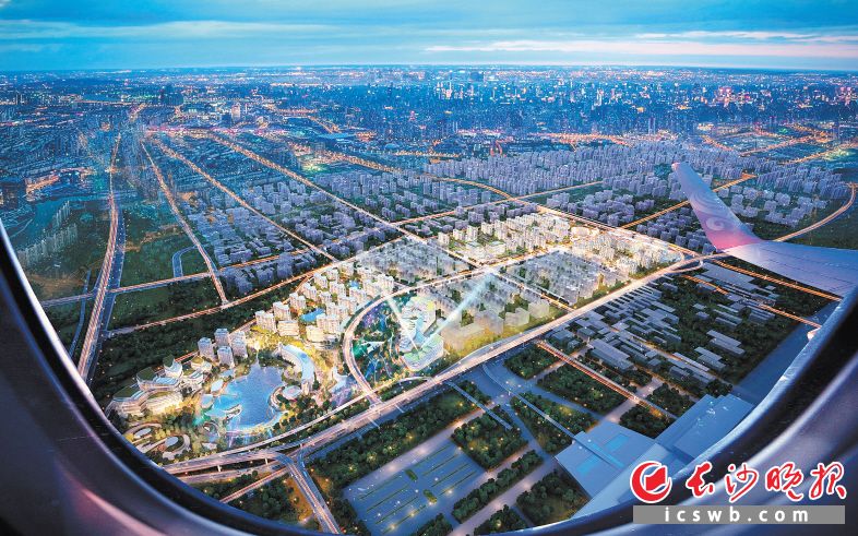 　　华远金科·空港国际城项目鸟瞰效果图(此图仅为暂定效果图，最终以实际建设为主)。