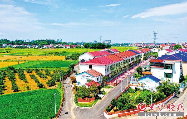 　　马战村江桥屋场大变样，绿化带干净整洁，村组道路平坦畅通，房前屋后变得清爽靓丽，村民的幸福感、获得感节节攀升。 长沙晚报全媒体记者 钱娟 摄