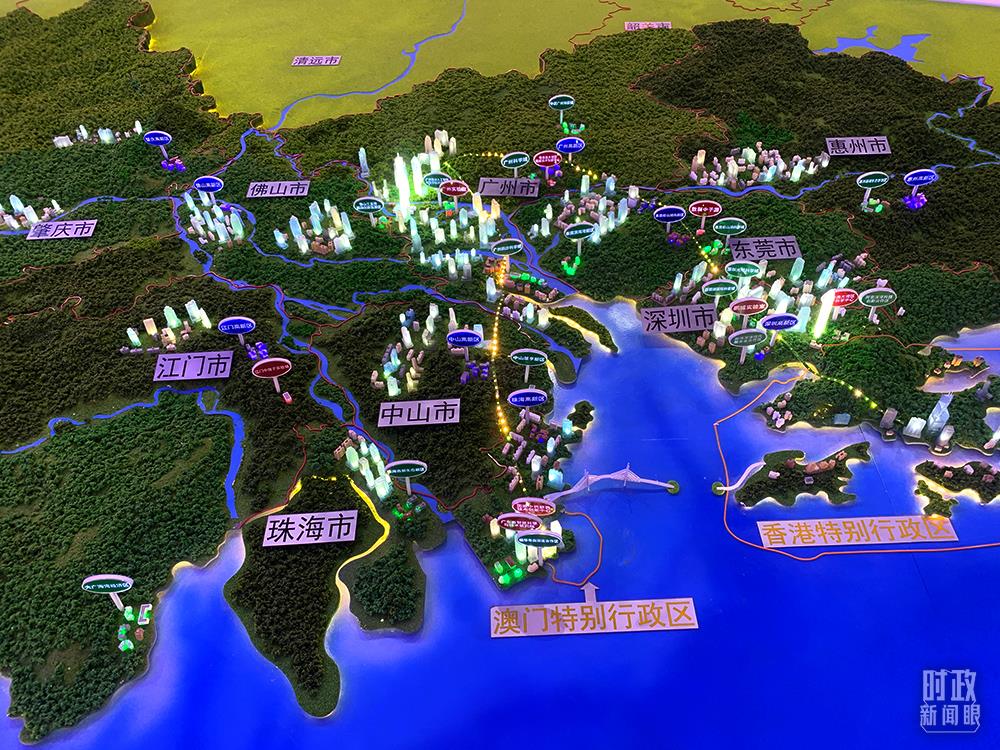 △粤港澳大湾区国际科技创新中心沙盘展示。（总台央视记者范一鸣拍摄）