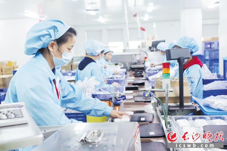 　　11月9日，三诺生物生产车间里，各产线正满负荷运转。长沙晚报全媒体记者 刘攀 摄