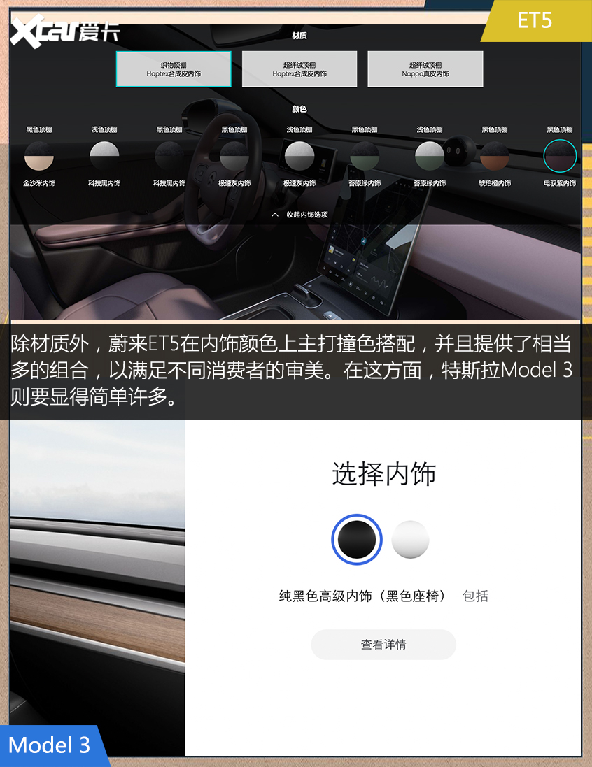 蔚来ET5对比特斯拉Model 3