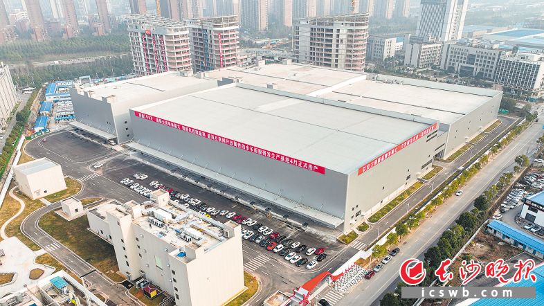 水羊全球面膜智能生产基地总占地面积160亩，总建筑面积18万平方米。长沙晚报全媒体记者 刘晓敏 邓迪 摄影报道