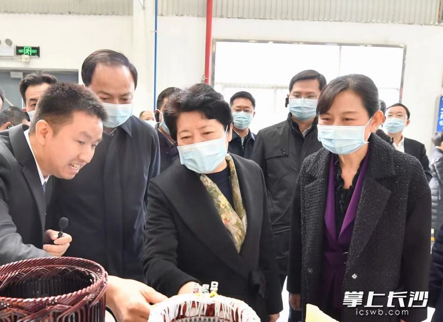 吴桂英率队在雨花经开区比亚迪DM-i超级混合动力工厂项目观摩考察。