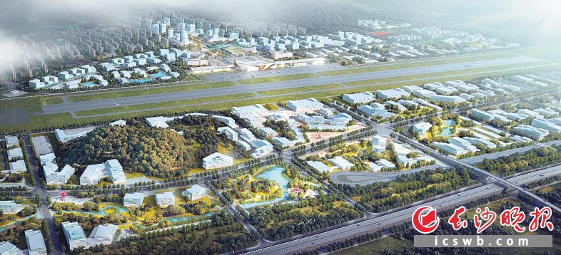 　　湘江智航新城城市设计效果图。湘江集团 供图