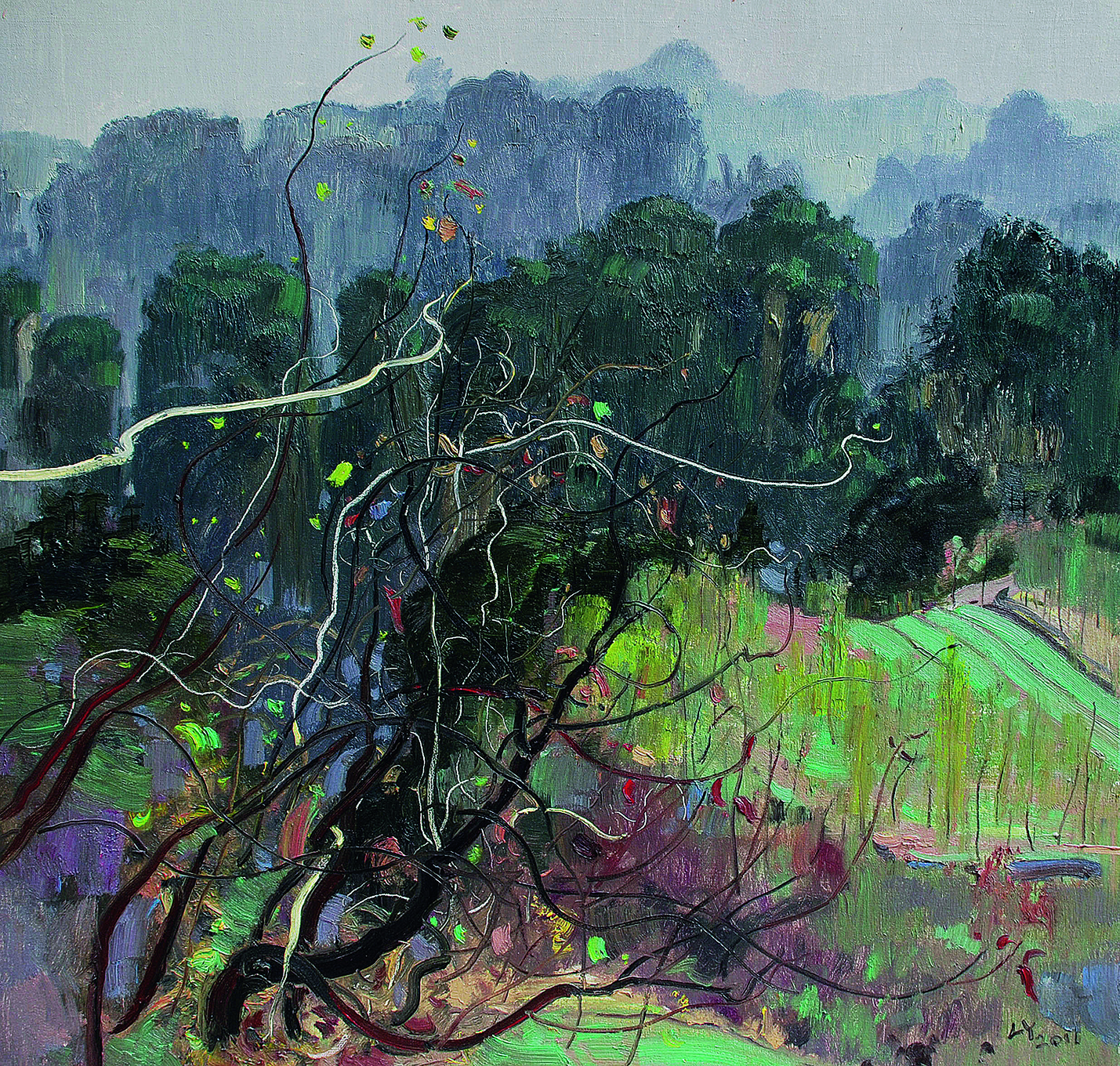 黄礼攸　春之舞　布面油彩　120cmX120cm　2011年.jpg